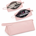 PinkVoyage™ Travel Beauty Organizer Pouch – Large Capacity Cosmetic & Hair Tool Case